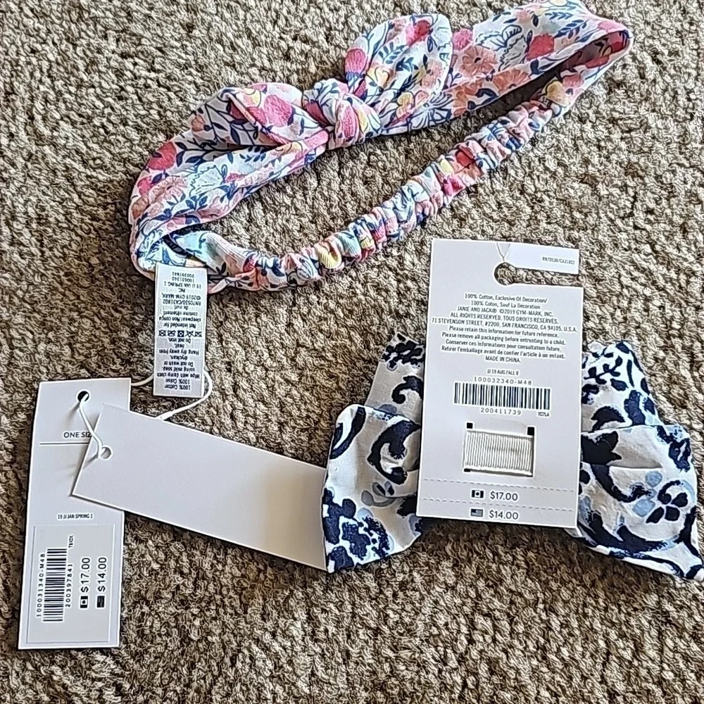 Janie and Jack Girls Bow and Headband Bundle